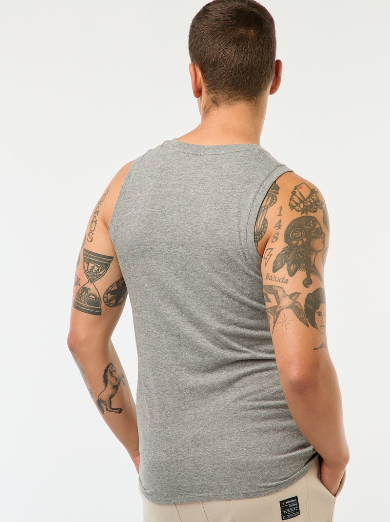 Débardeur nuit en jersey uni Gris - Kiabi