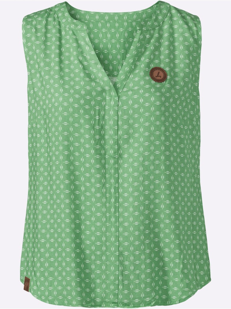 Débardeur Ourlet Légèrement Arrondi - Taille Standard - Witt Blanc Vert - Kiabi