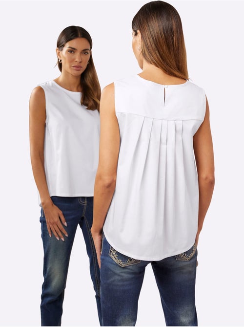 Débardeur Partie Plissée Au Dos, Largeur Affinante - Taille Standard - helline - Kiabi