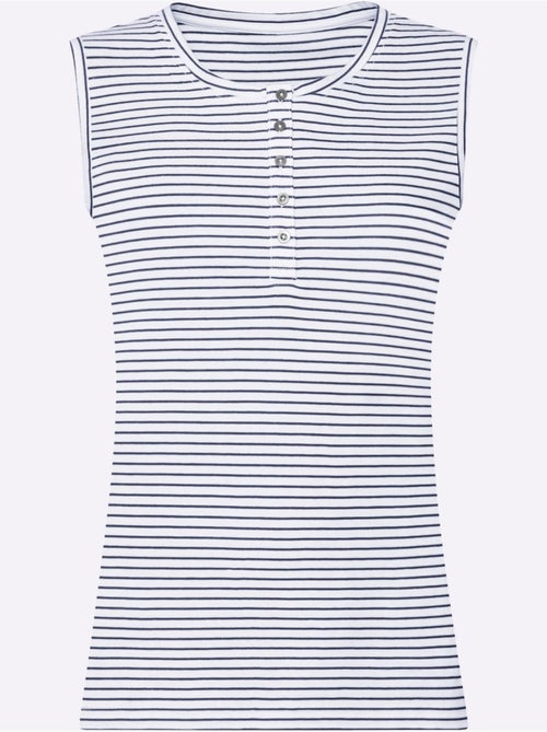 Débardeur Patte De Boutonnage Courte - Taille Standard - Moda Vilona - Kiabi