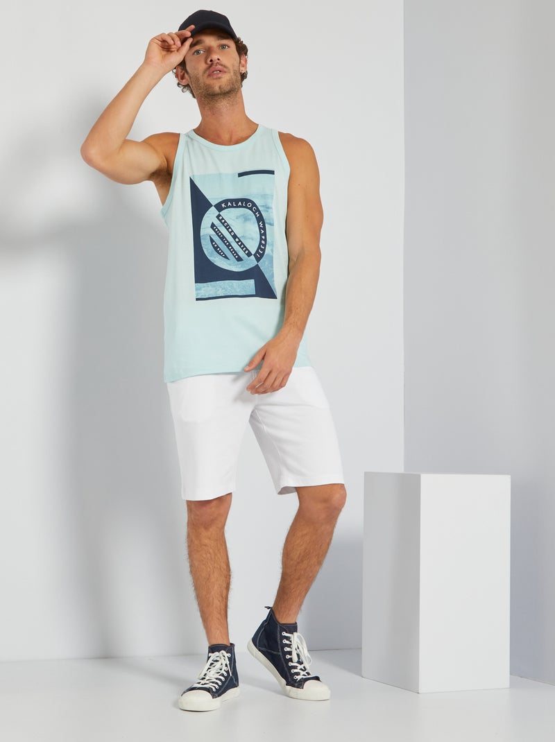 Débardeur 'Produkt' en jersey bleu - Kiabi
