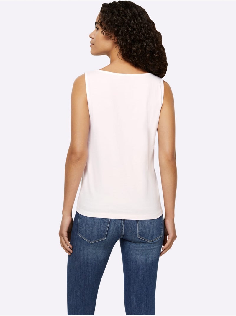 Débardeur Pur Coton - Taille Standard - Helline Ecru - Kiabi