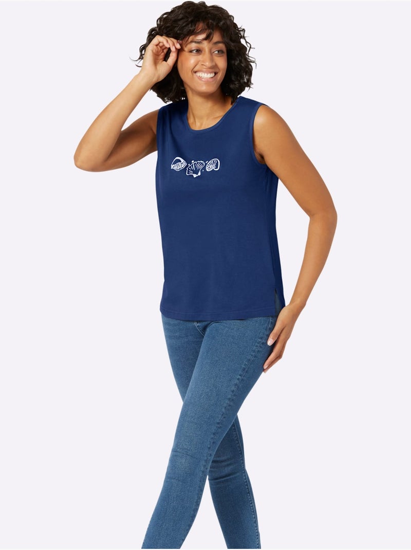 Débardeur Pur Coton - Taille Standard - Witt Bleu roi - Kiabi