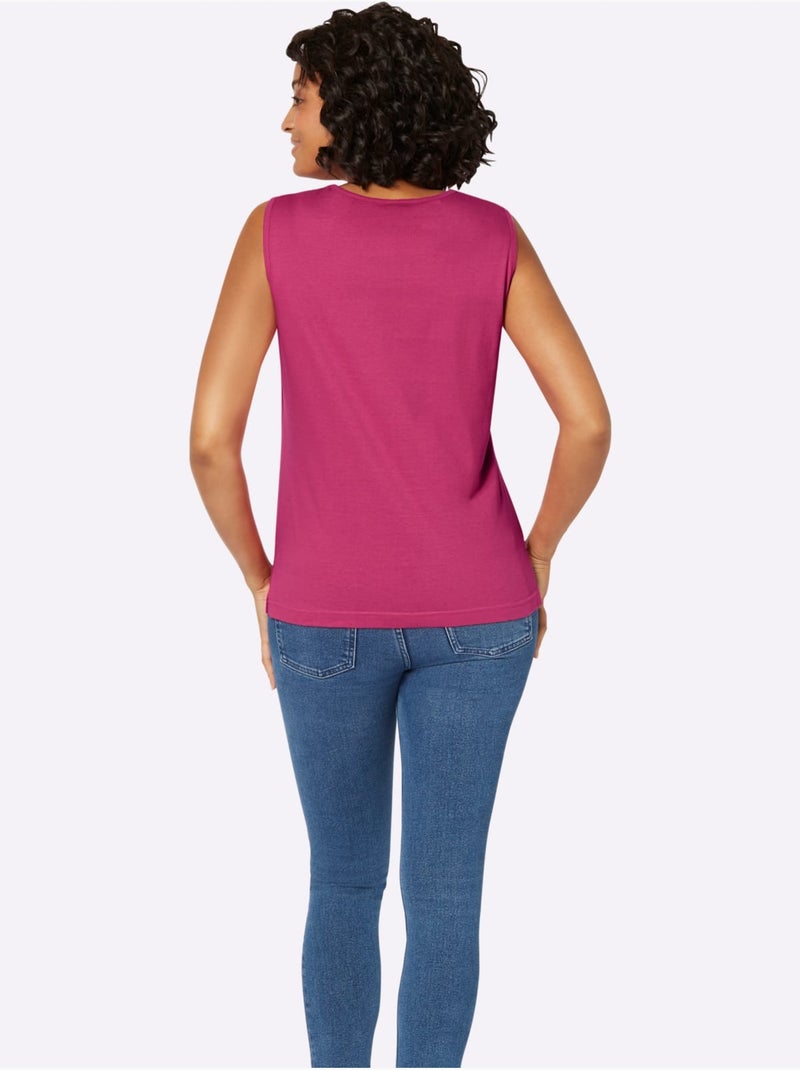 Débardeur Pur Coton - Taille Standard - Witt Rose fushia - Kiabi