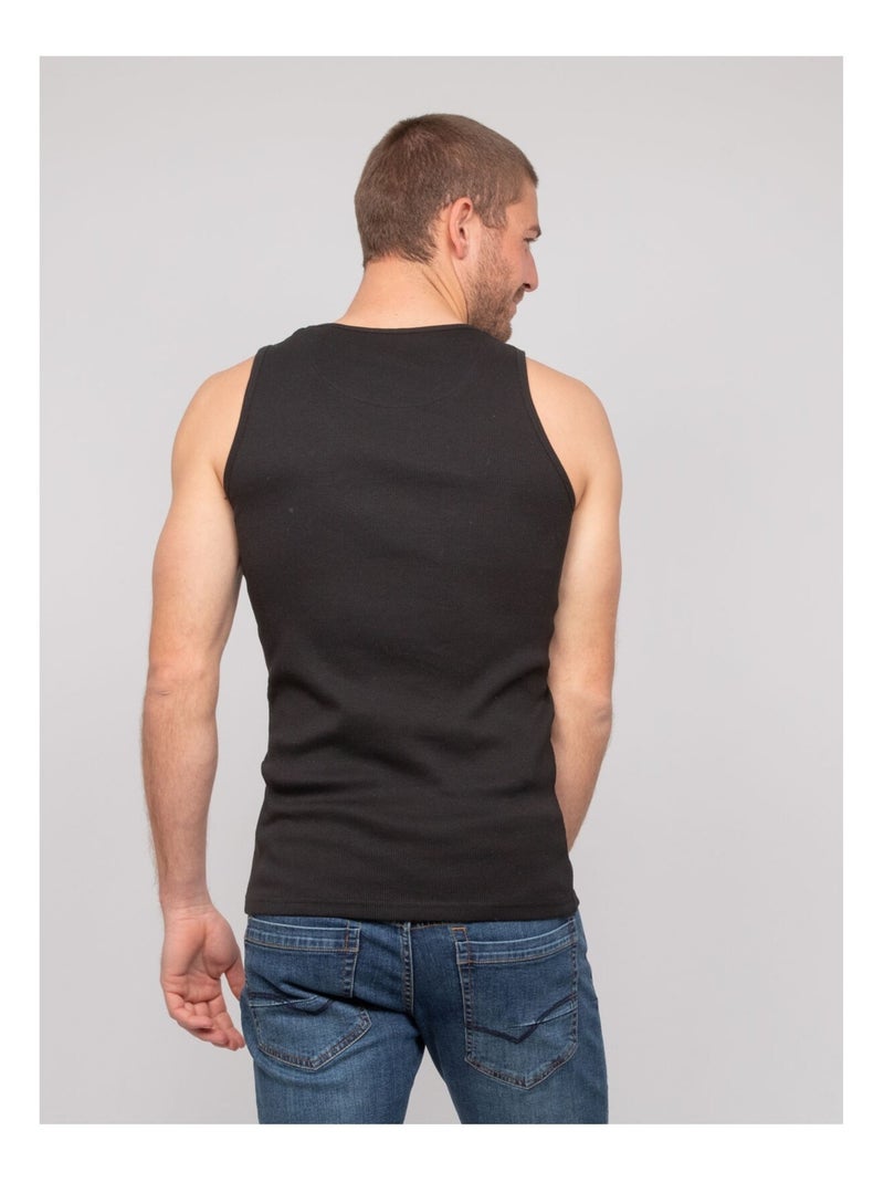 Débardeur pur coton organique WILFRIED III Noir - Kiabi