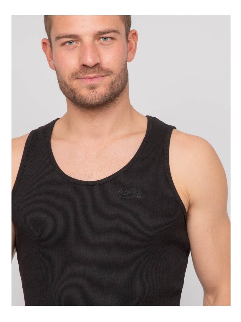 Débardeur pur coton organique WILFRIED III Noir - Kiabi