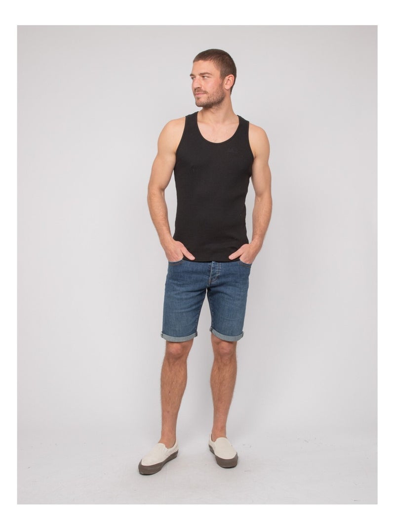 Débardeur pur coton organique WILFRIED III Noir - Kiabi