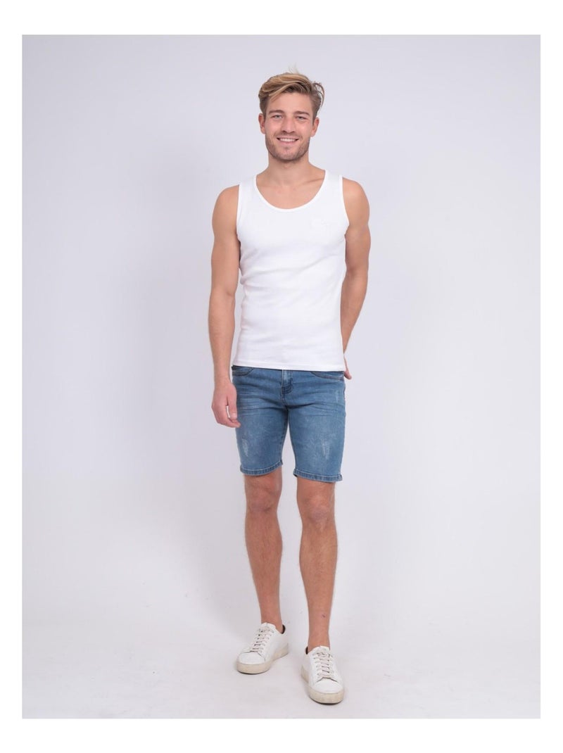 Débardeur pur coton organique WILL III Bleu marine - Kiabi