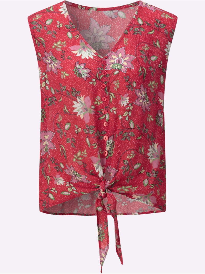 Débardeur Pure Viscose - Taille Standard - Witt Vert/Rouge - Kiabi