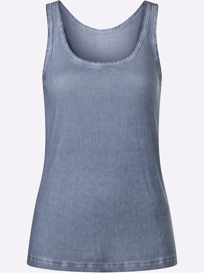 Débardeur qualité coton - taille standard - helline Gris tourterelle - Kiabi