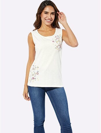 Débardeur Qualité Coton Doux Sur La Peau - Taille Standard - Moda Vilona