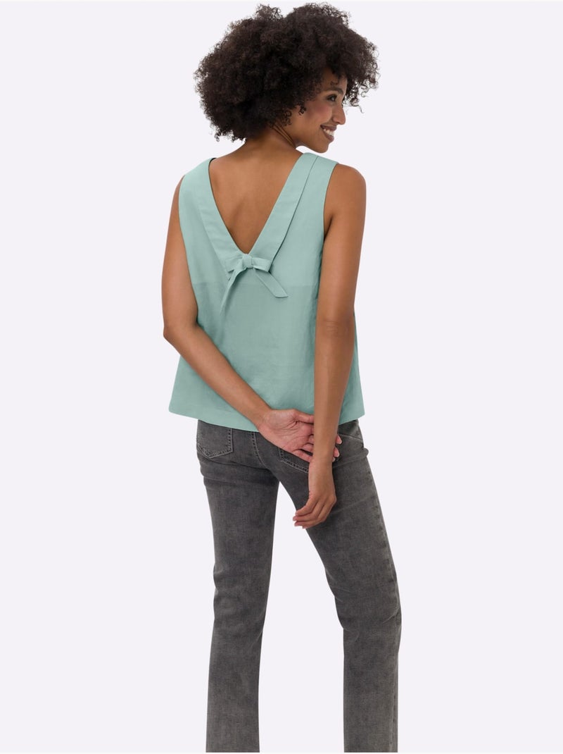 Débardeur Qualité Lyocell Estivale - Taille Standard - Helline Vert - Kiabi