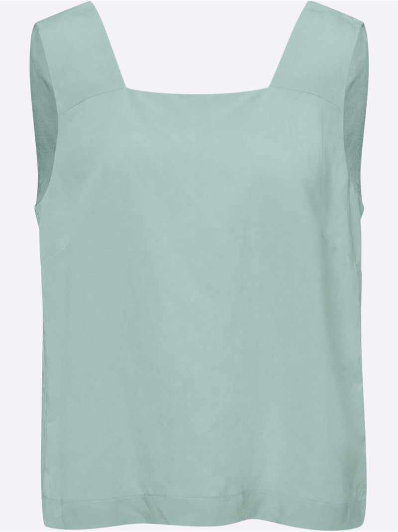 Débardeur Qualité Lyocell Estivale - Taille Standard - Helline Vert - Kiabi