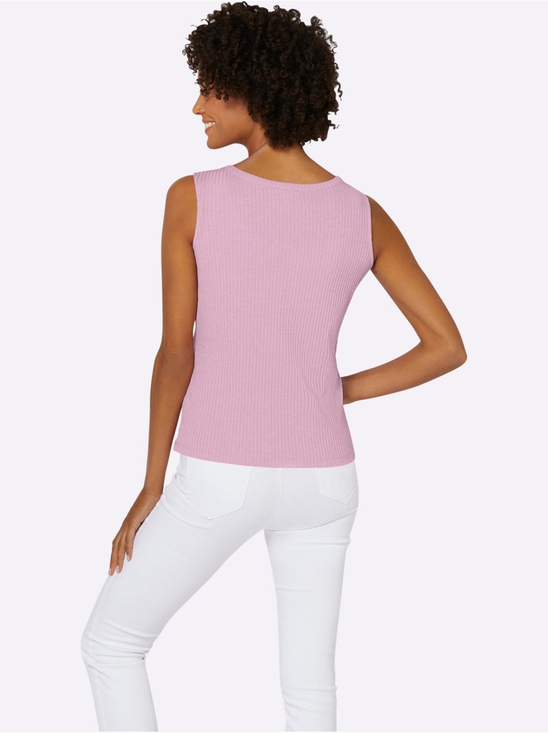 Débardeur Qualité Viscose Extensible Souple - Taille Standard - Witt Rose - Kiabi