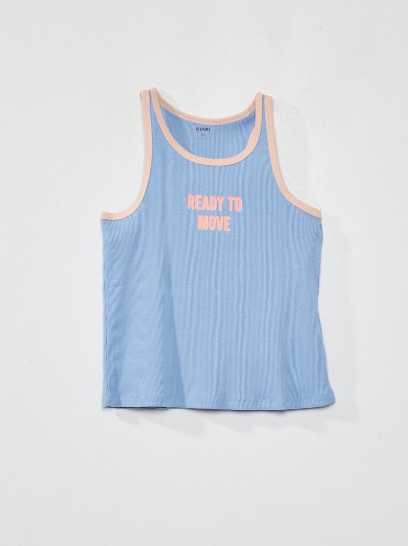 Débardeur 'Ready to move' BLEU - Kiabi