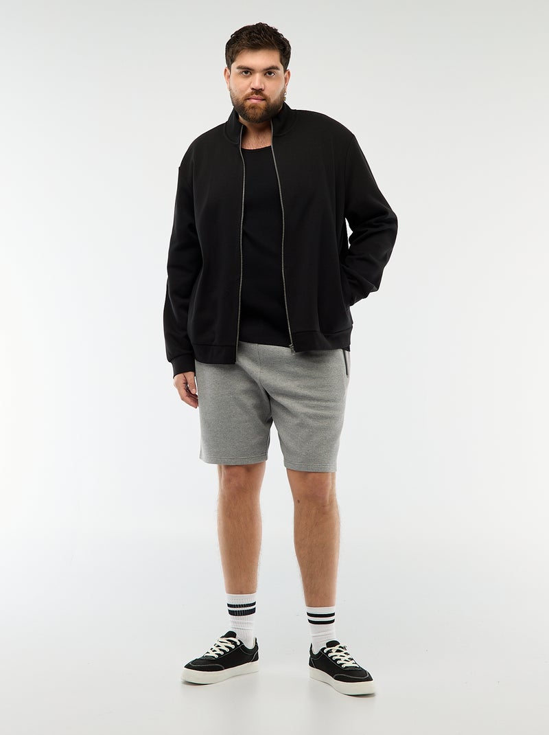 Débardeur regular en maille côtelée Noir - Kiabi