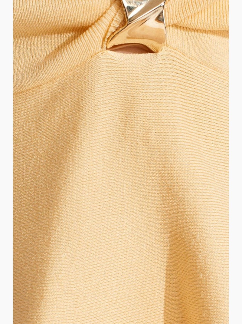 Débardeur sans couture à encolure américaine basque dilvin Jaune citron - Kiabi
