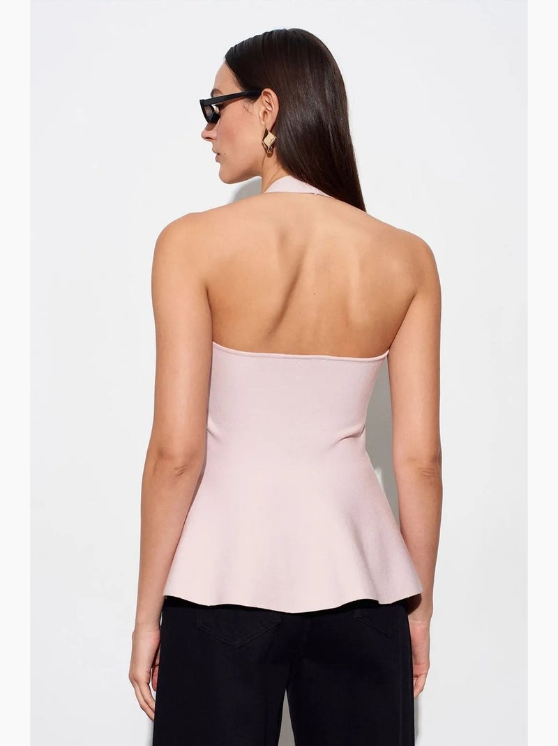 Débardeur sans couture à encolure américaine basque dilvin Rose dragée - Kiabi