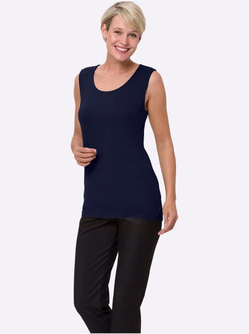 Débardeur sans manches à encolure ronde en viscose douce - Taille standard - Moda Vilona - Kiabi Débardeur sans manches à encolure ronde en viscose douce - Taille standard - Moda Vilona - Kiabi