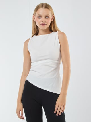 Débardeur sans manches asymétrique