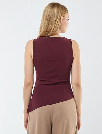 Débardeur sans manches asymétrique