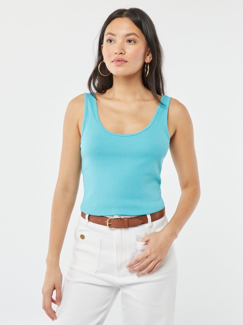 Débardeur sans manches Bleu turquoise - Kiabi