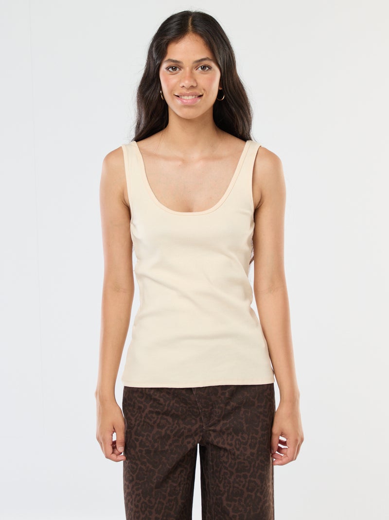 Débardeur sans manches Ecru - Kiabi