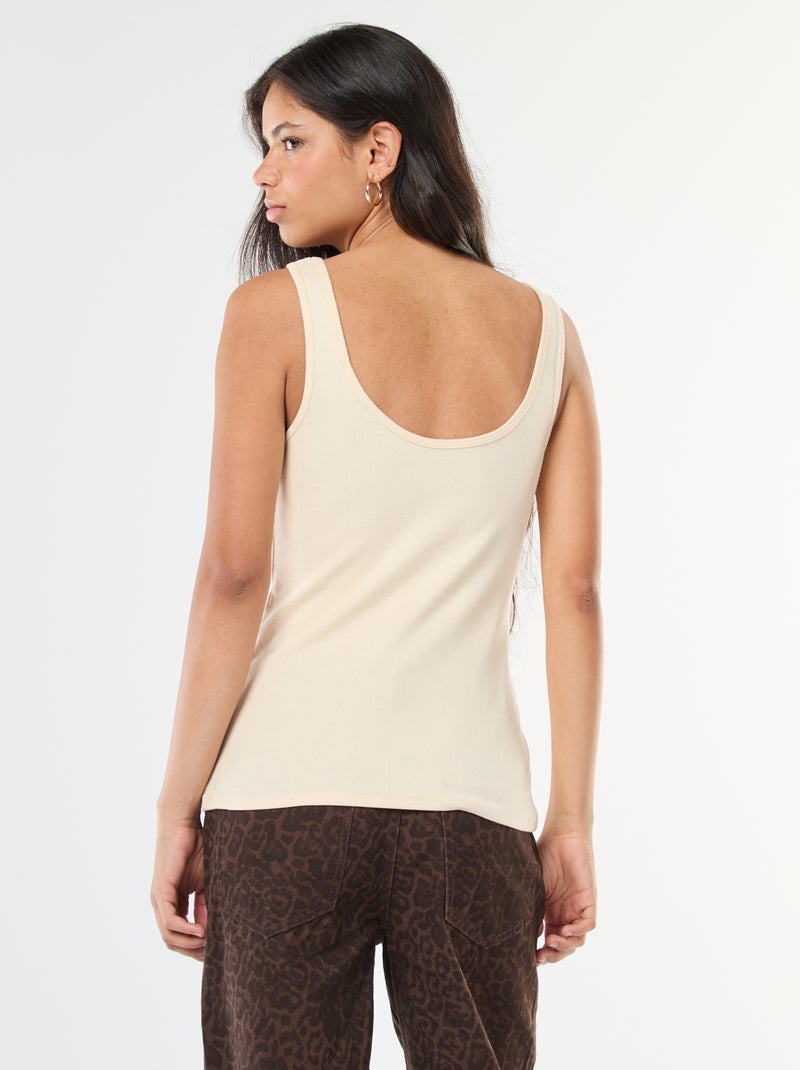 Débardeur sans manches Ecru - Kiabi