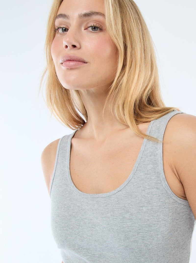 Débardeur sans manches Gris - Kiabi