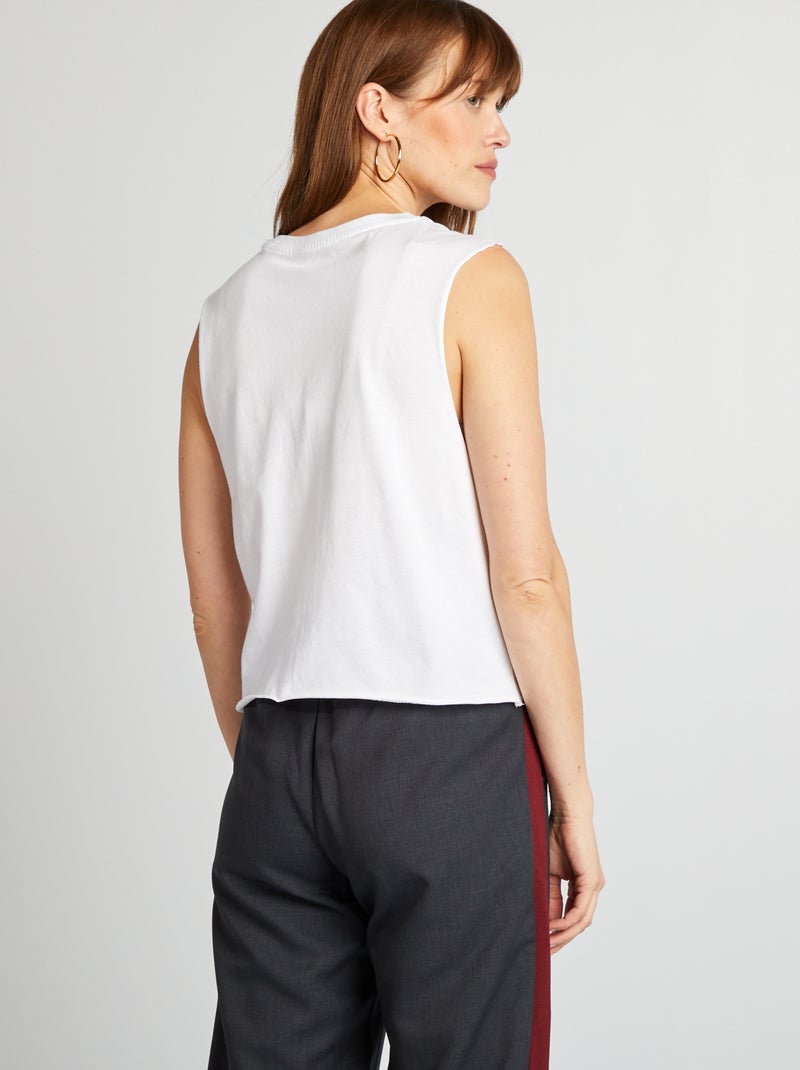 Débardeur sans manches 'Mickey' 'Disney' BLANC - Kiabi