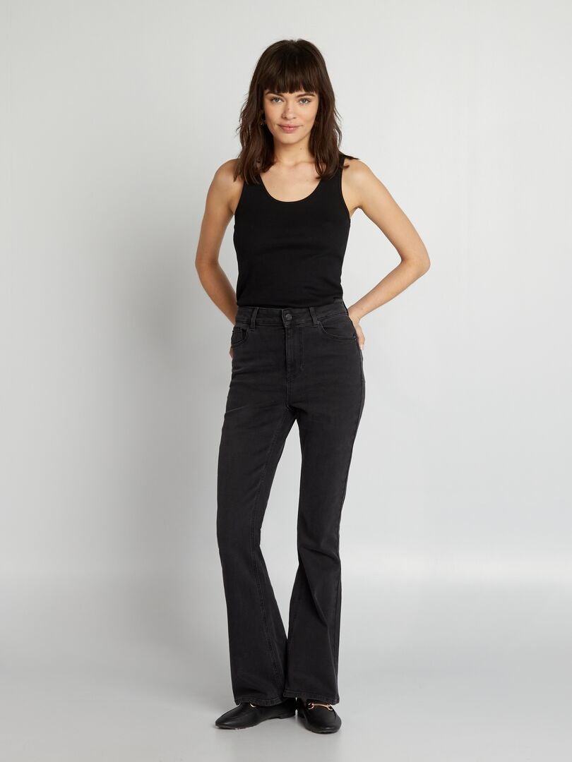 Lot de 3 Débardeur Neck Sexy Femme Slim Sans Manche - Noir Blanc