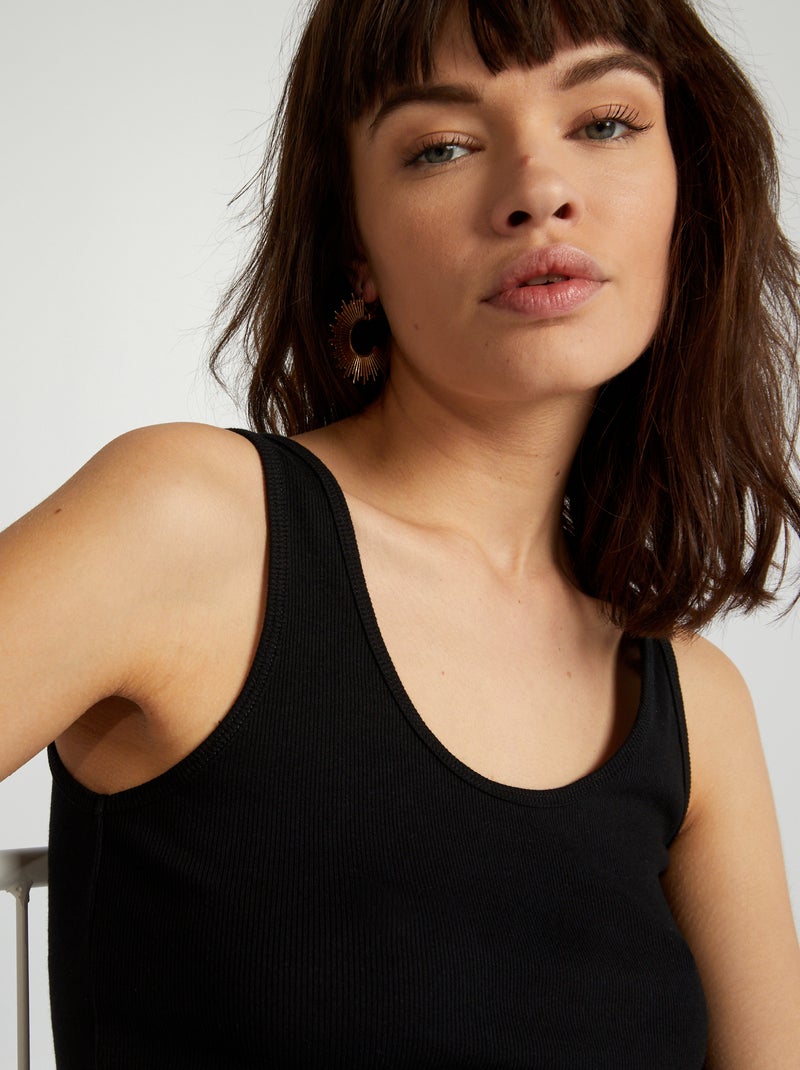 Débardeur sans manches Noir - Kiabi