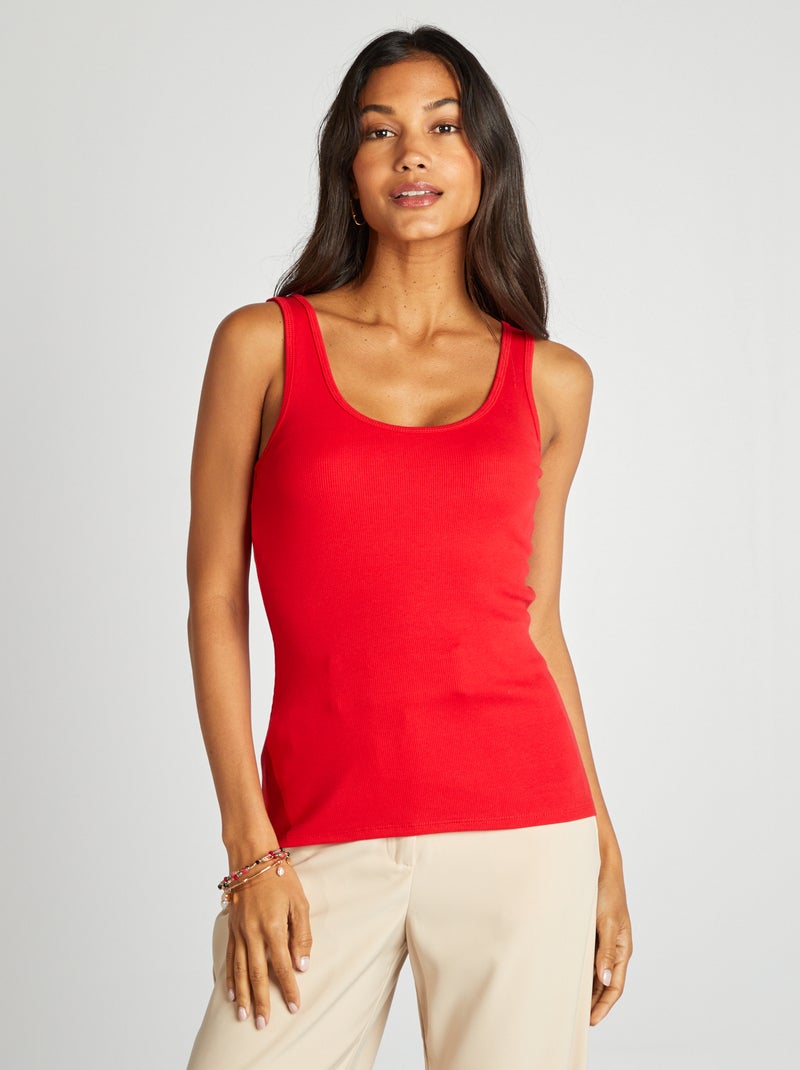 Débardeur sans manches Rouge - Kiabi