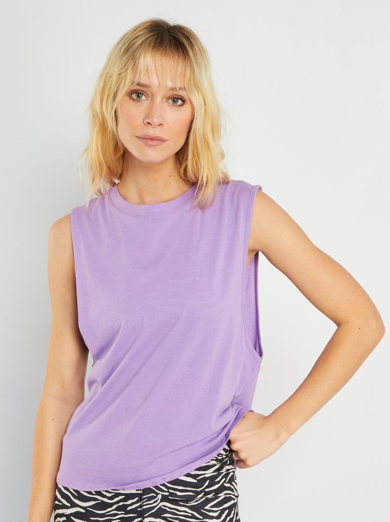 Débardeur sans manches Violet - Kiabi