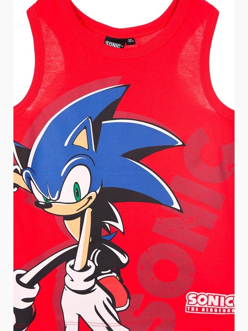 Débardeur Sonic| Licence Officielle Rouge - Kiabi