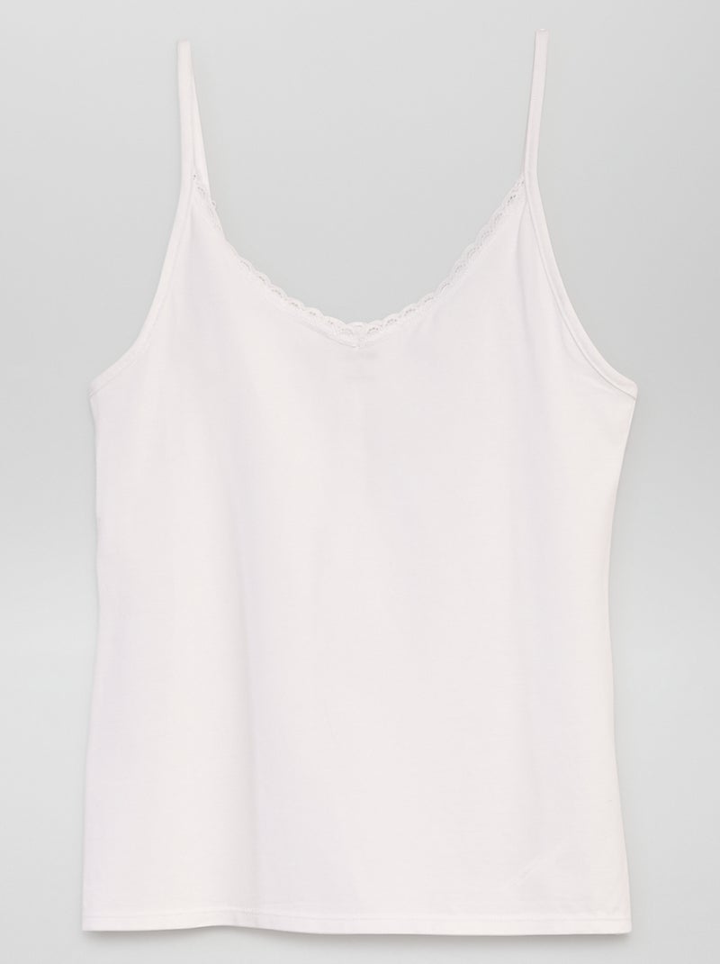 Débardeur sous-vêtement à fines bretelles Beige - Kiabi