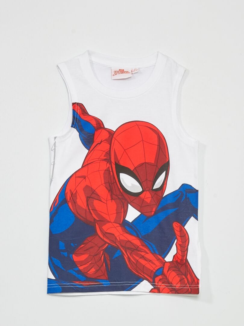 Débardeur 'Spider-Man' Blanc/rouge/bleu - Kiabi