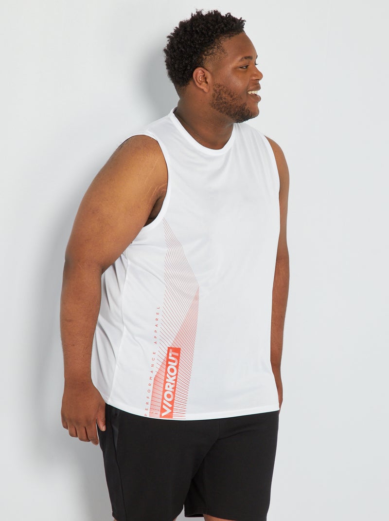 Débardeur sport Blanc - Kiabi