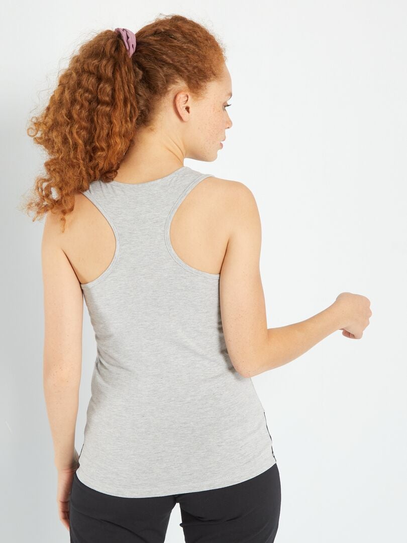 Débardeur sport gris - Kiabi