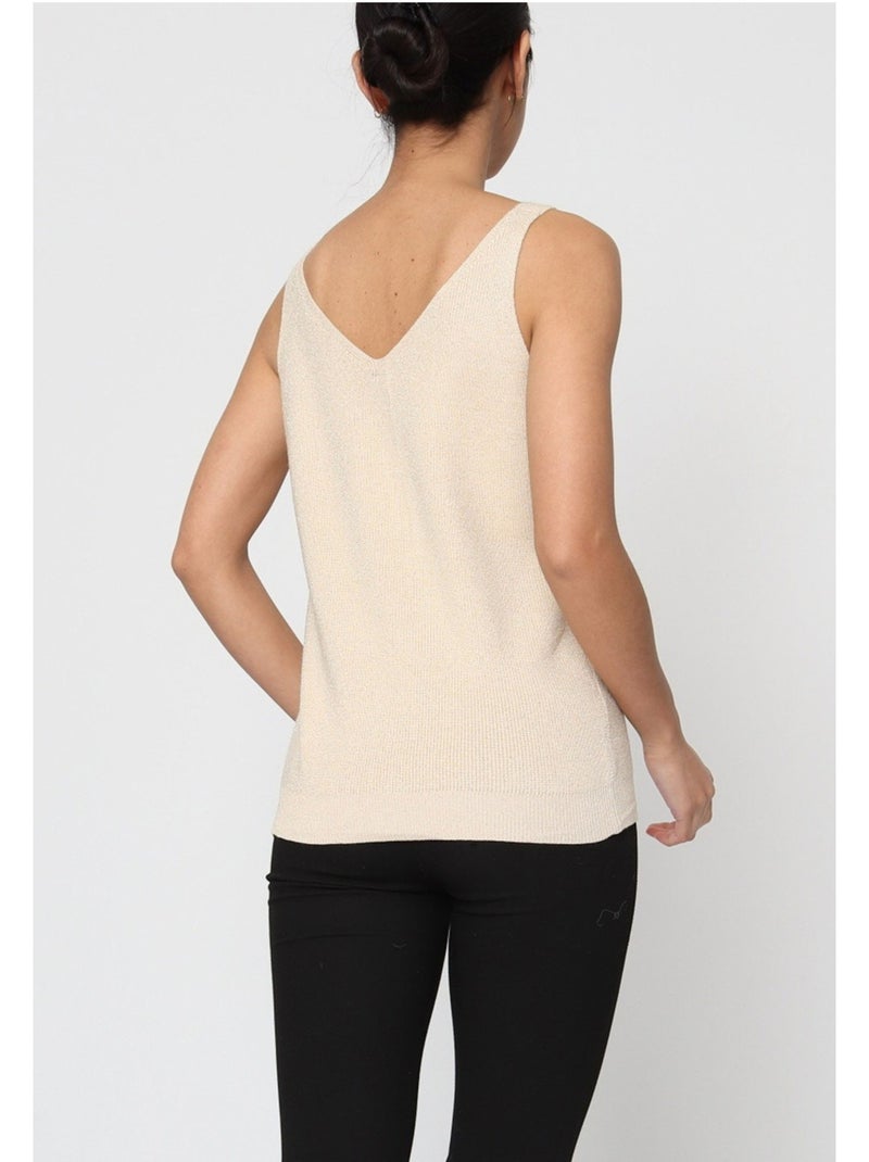Debardeur Strass Kebello Beige - Kiabi