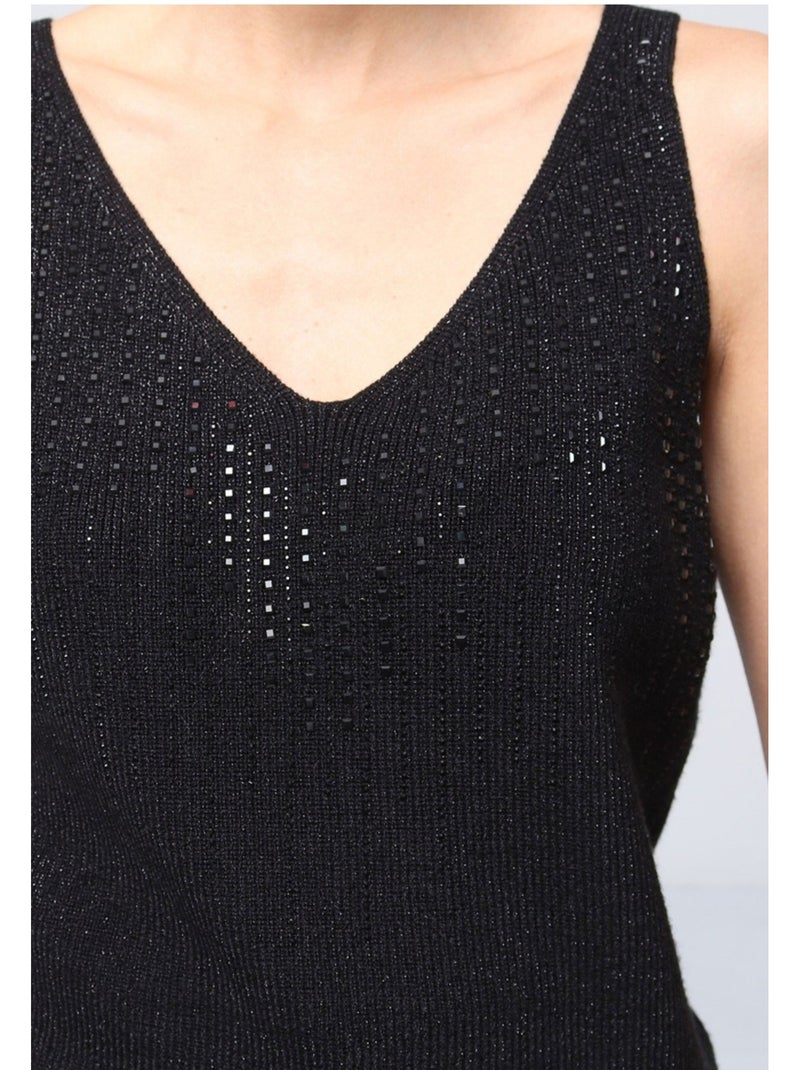 Debardeur Strass Kebello Noir Noir - Kiabi