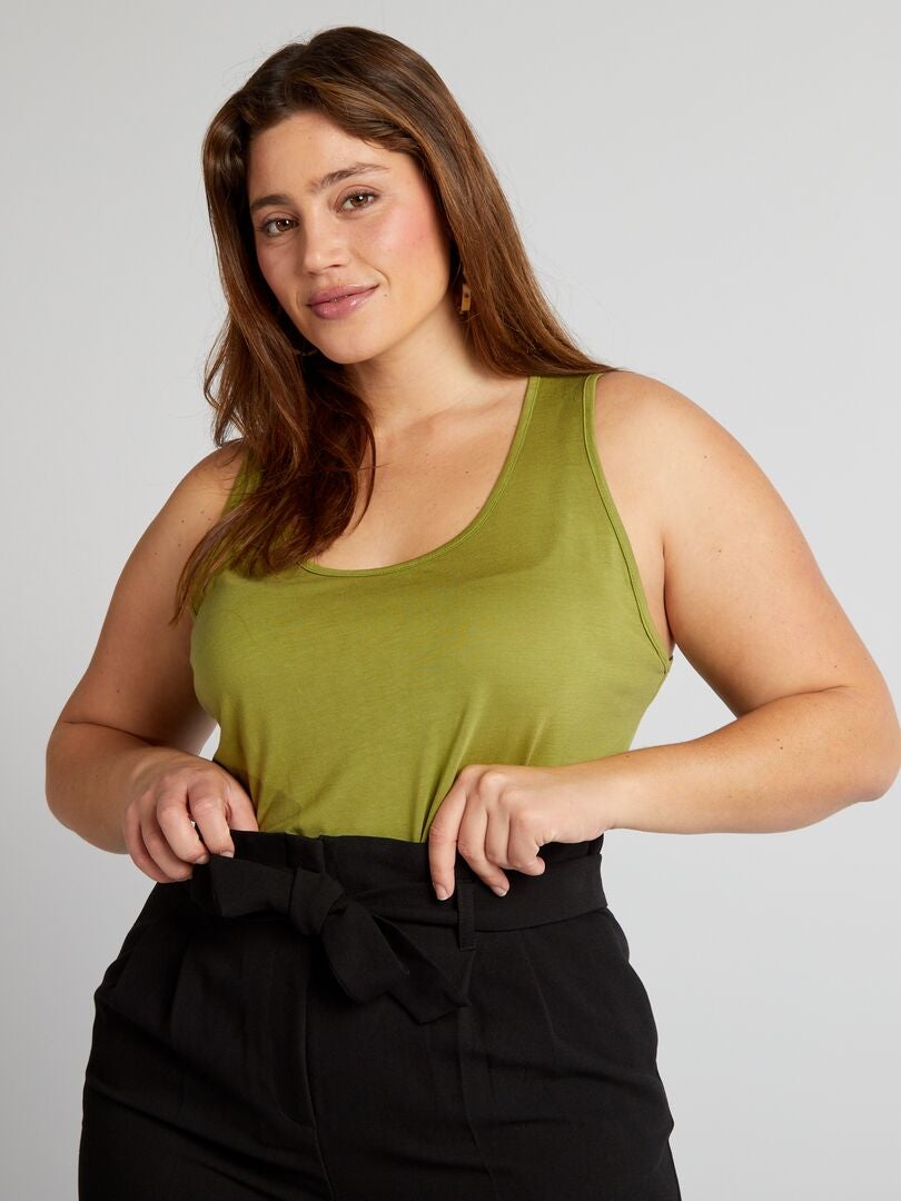 Débardeur Femme - Chic - Col Carré - Rouge - Coupe Loose - Confortable Et Élégant Rouge