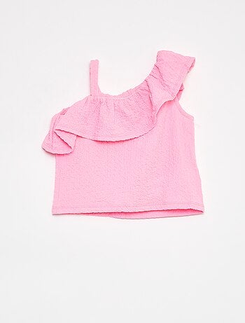 Débardeur stretch en maille gaufrée