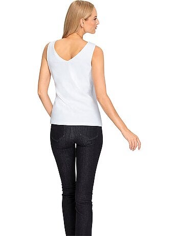 Débardeur Structure Côtelée Douce - Taille Standard - helline