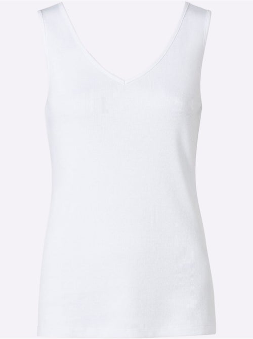 Débardeur Structure Côtelée Douce - Taille Standard - helline - Kiabi