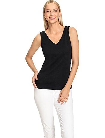 Débardeur Structure Côtelée Douce - Taille Standard - helline