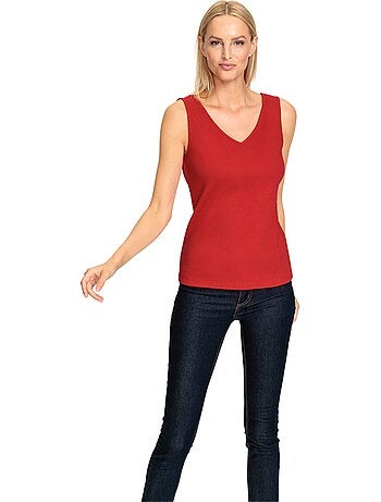 Débardeur Structure Côtelée Douce - Taille Standard - helline