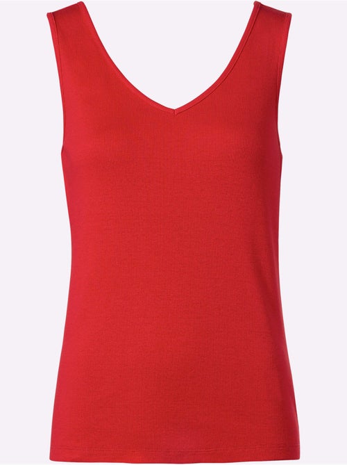 Débardeur Structure Côtelée Douce - Taille Standard - helline - Kiabi