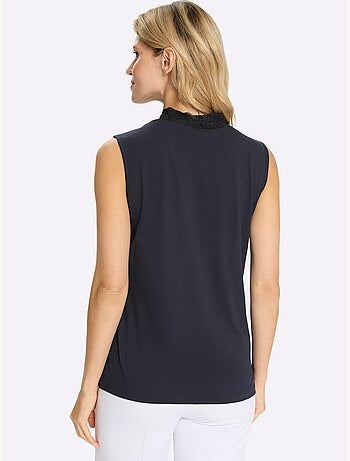 Débardeur Superbe Empiècement En Dentelle - Taille Standard - Moda Vilona