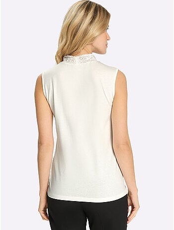 Débardeur Superbe Empiècement En Dentelle - Taille Standard - Moda Vilona